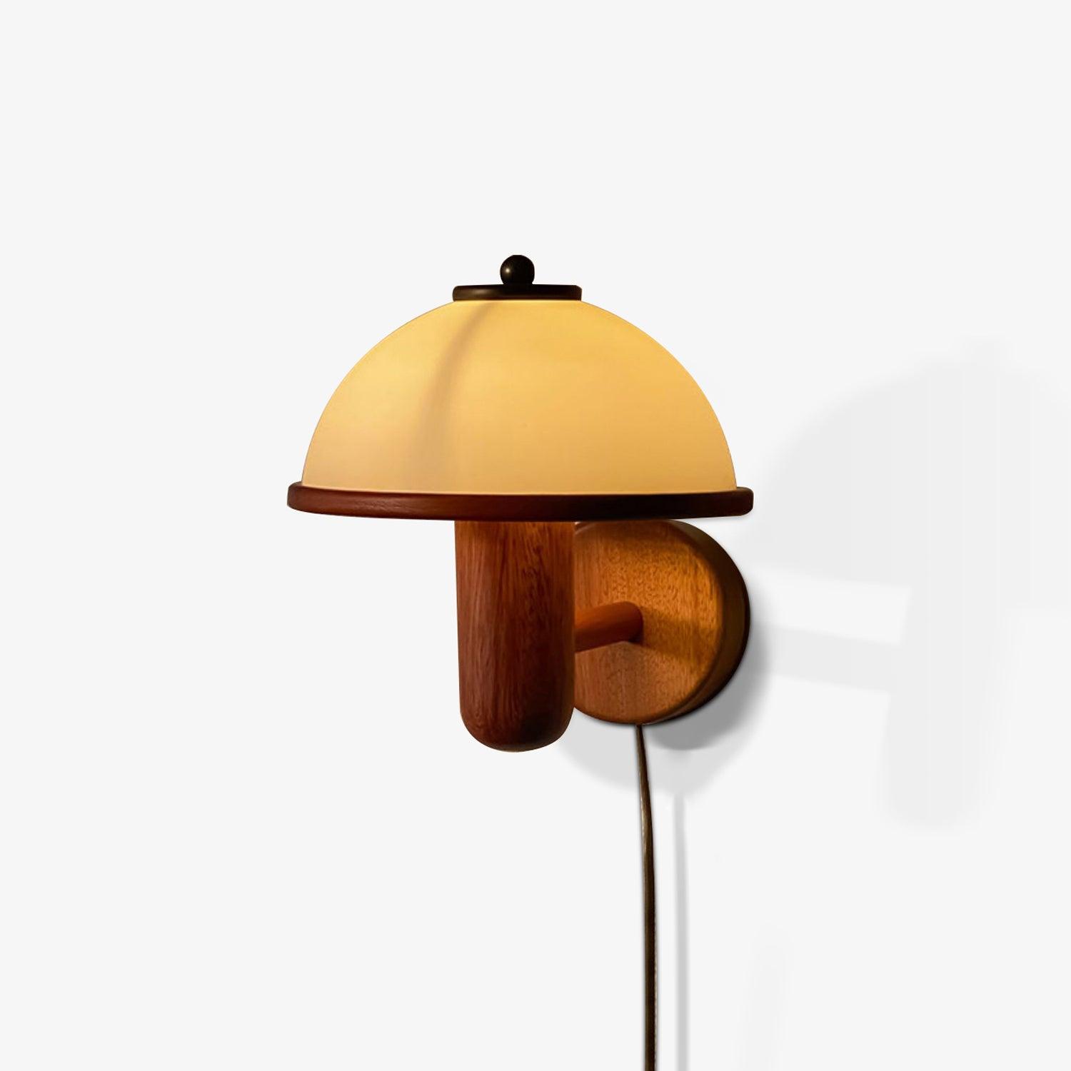 Elvarira Wall Lamp Mushroom Wood