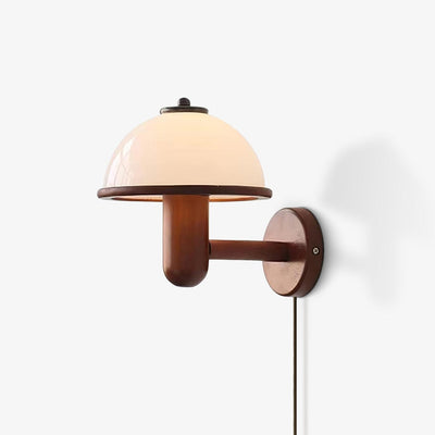 Elvarira Wall Lamp Mushroom Wood