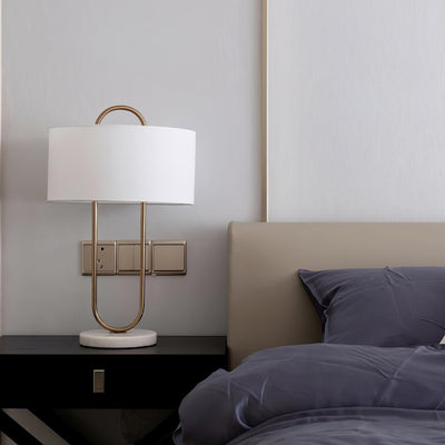 Ripj Marble Fabric Table Lamp