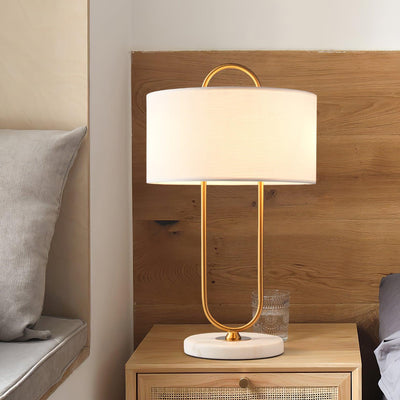 Ripj Marble Fabric Table Lamp