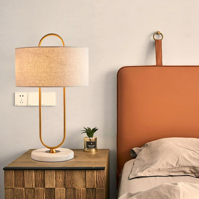 Ripj Marble Fabric Table Lamp