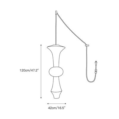 Soreneria Paper E Pendant Swag Lights