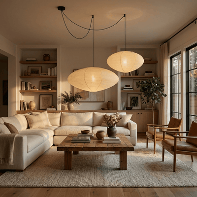 Nerastead Washi Paper 15A 21A 26A Pendant Light