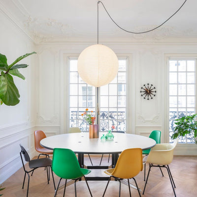 Beauwell Paper Globe White Plug Wire Pendant Light