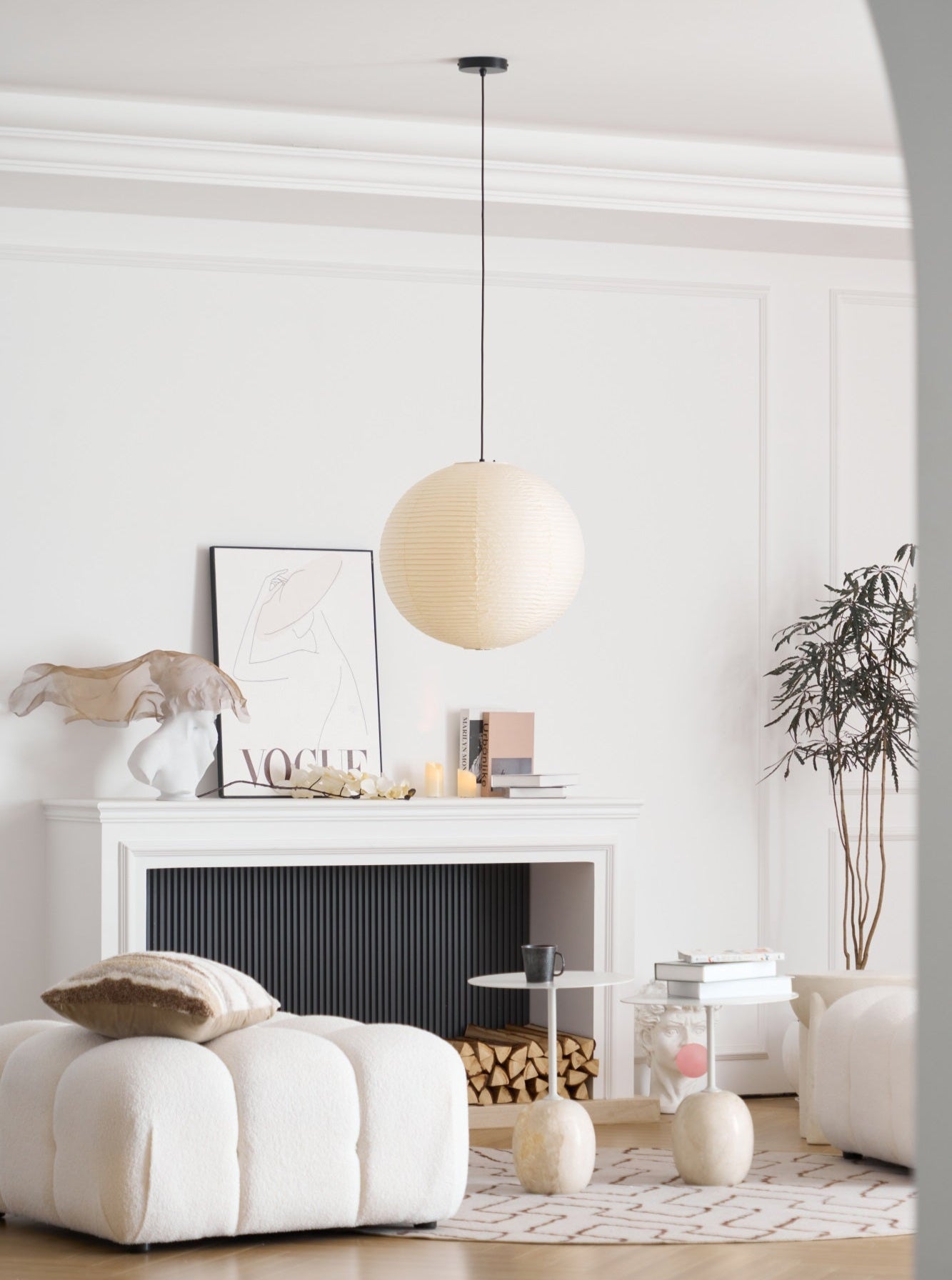 Lunerelle Pendant Lamp Paper for Living Room