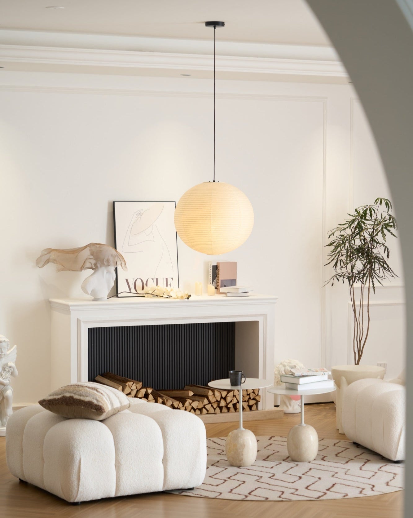 Lunerelle Pendant Lamp Paper for Living Room