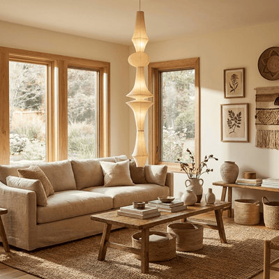 Elmsridge Washi Paper E Pendant Light