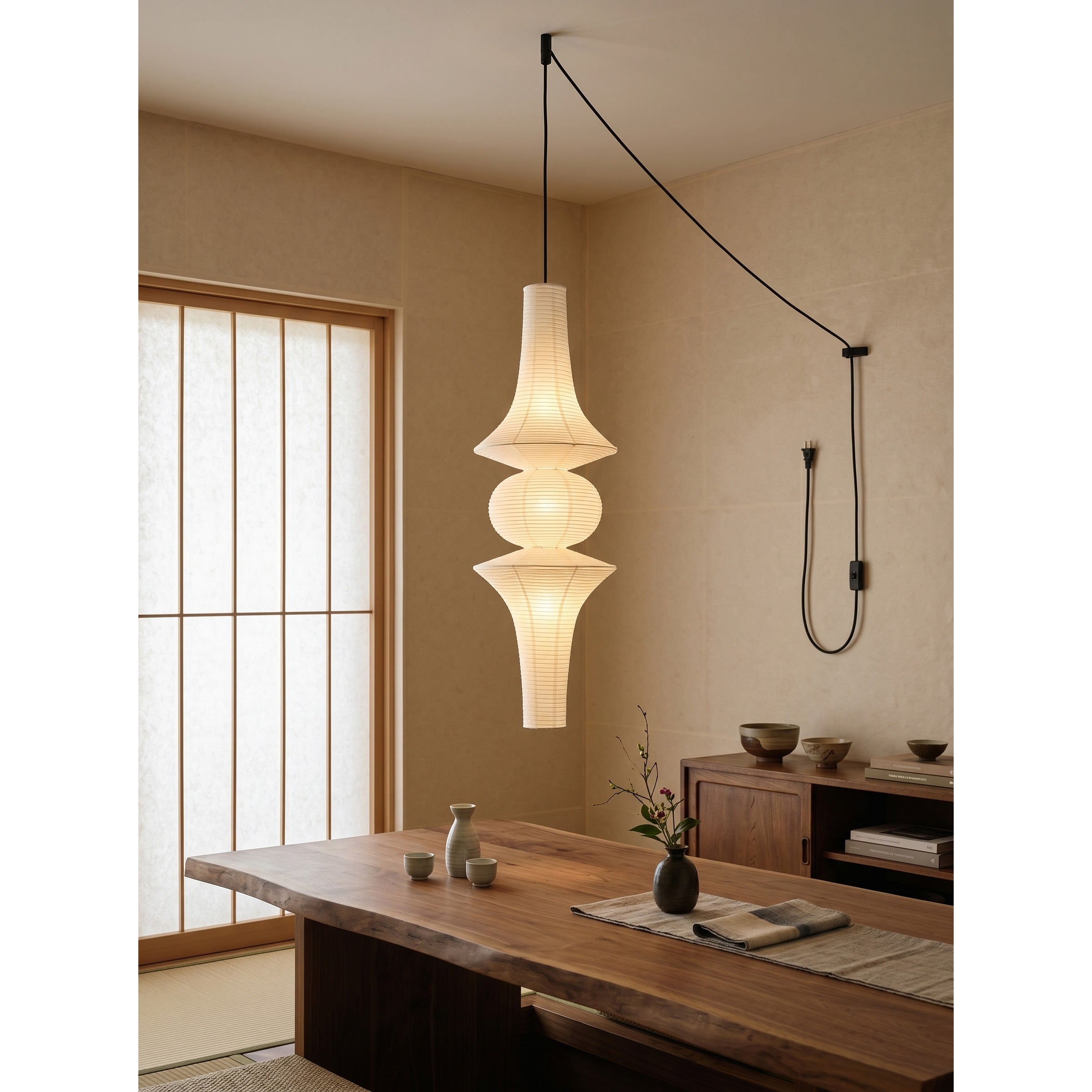Soreneria Paper E Pendant Swag Lights