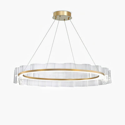 Acoustic Postmodern Luxury Water Wave Glass Chandelier