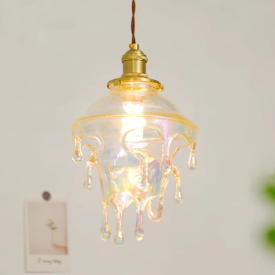 Pendant Lamp Iridescent Water Drop Shade Artistic Glow - Neutral Decor