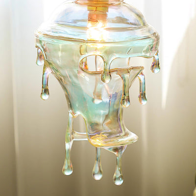 Pendant Lamp Iridescent Water Drop Shade Artistic Glow - Neutral Decor