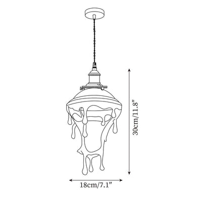 Pendant Lamp Iridescent Water Drop Shade Artistic Glow - Neutral Decor