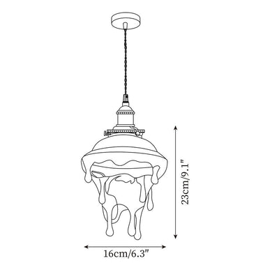 Pendant Lamp Iridescent Water Drop Shade Artistic Glow - Neutral Decor