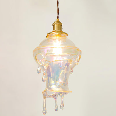Pendant Lamp Iridescent Water Drop Shade Artistic Glow - Neutral Decor