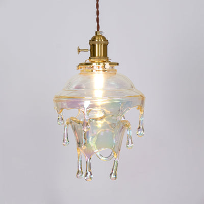 Pendant Lamp Iridescent Water Drop Shade Artistic Glow - Neutral Decor