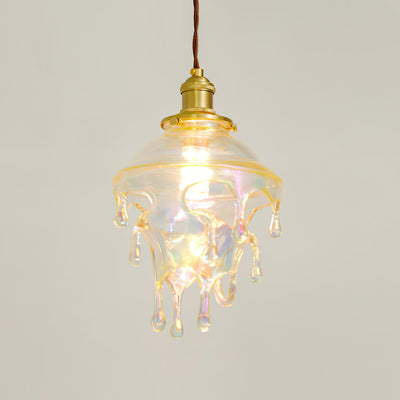 Pendant Lamp Iridescent Water Drop Shade Artistic Glow - Neutral Decor