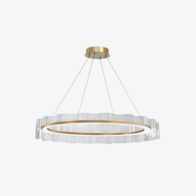 Acoustic Postmodern Luxury Water Wave Glass Chandelier