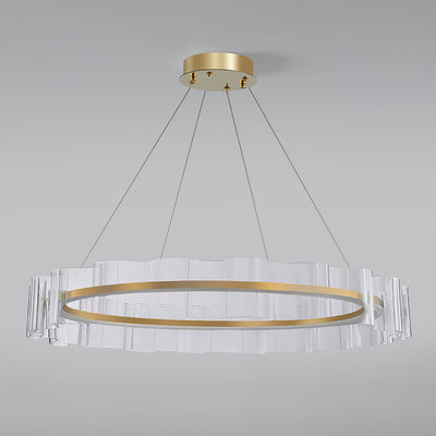 Acoustic Postmodern Luxury Water Wave Glass Chandelier