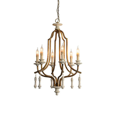 Arsoliel Vintage Luxury Wood Chandelier