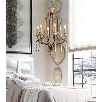 Arsoliel Vintage Luxury Wood Chandelier