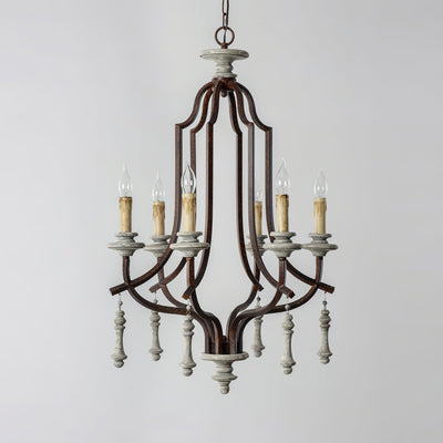 Arsoliel Vintage Luxury Wood Chandelier