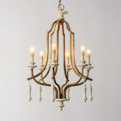 Arsoliel Vintage Luxury Wood Chandelier