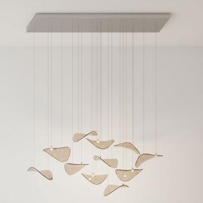Orinthal Wave Floating Leaf Chandelier