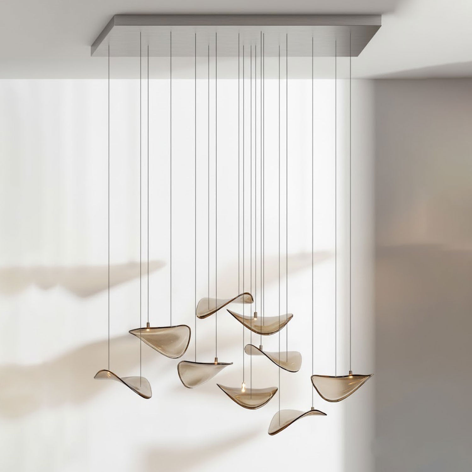 Orinthal Wave Floating Leaf Chandelier