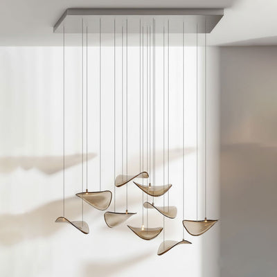 Orinthal Wave Floating Leaf Chandelier