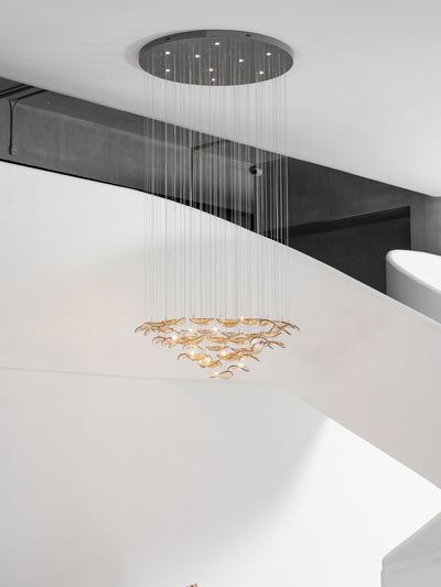 Orinthal Wave Floating Leaf Chandelier