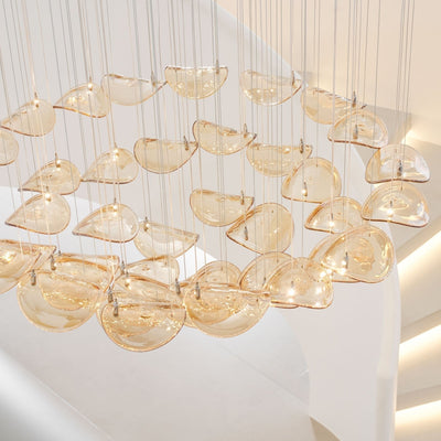 Orinthal Wave Floating Leaf Chandelier
