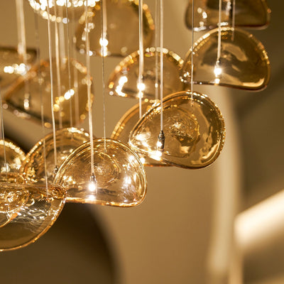 Orinthal Wave Floating Leaf Chandelier