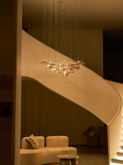Orinthal Wave Floating Leaf Chandelier