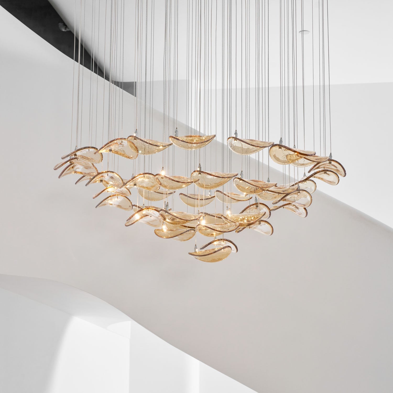 Orinthal Wave Floating Leaf Chandelier