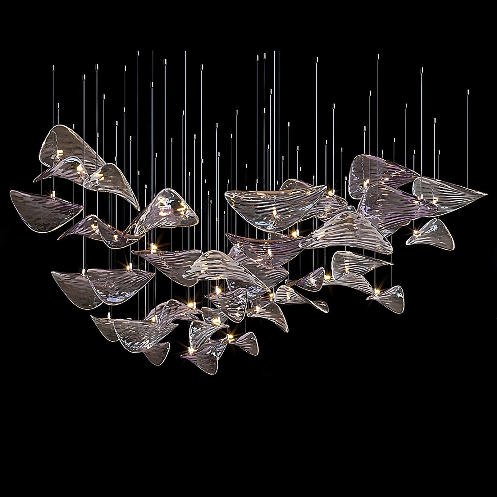Orinthal Wave Floating Leaf Chandelier
