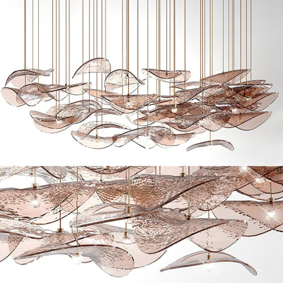 Orinthal Wave Floating Leaf Chandelier