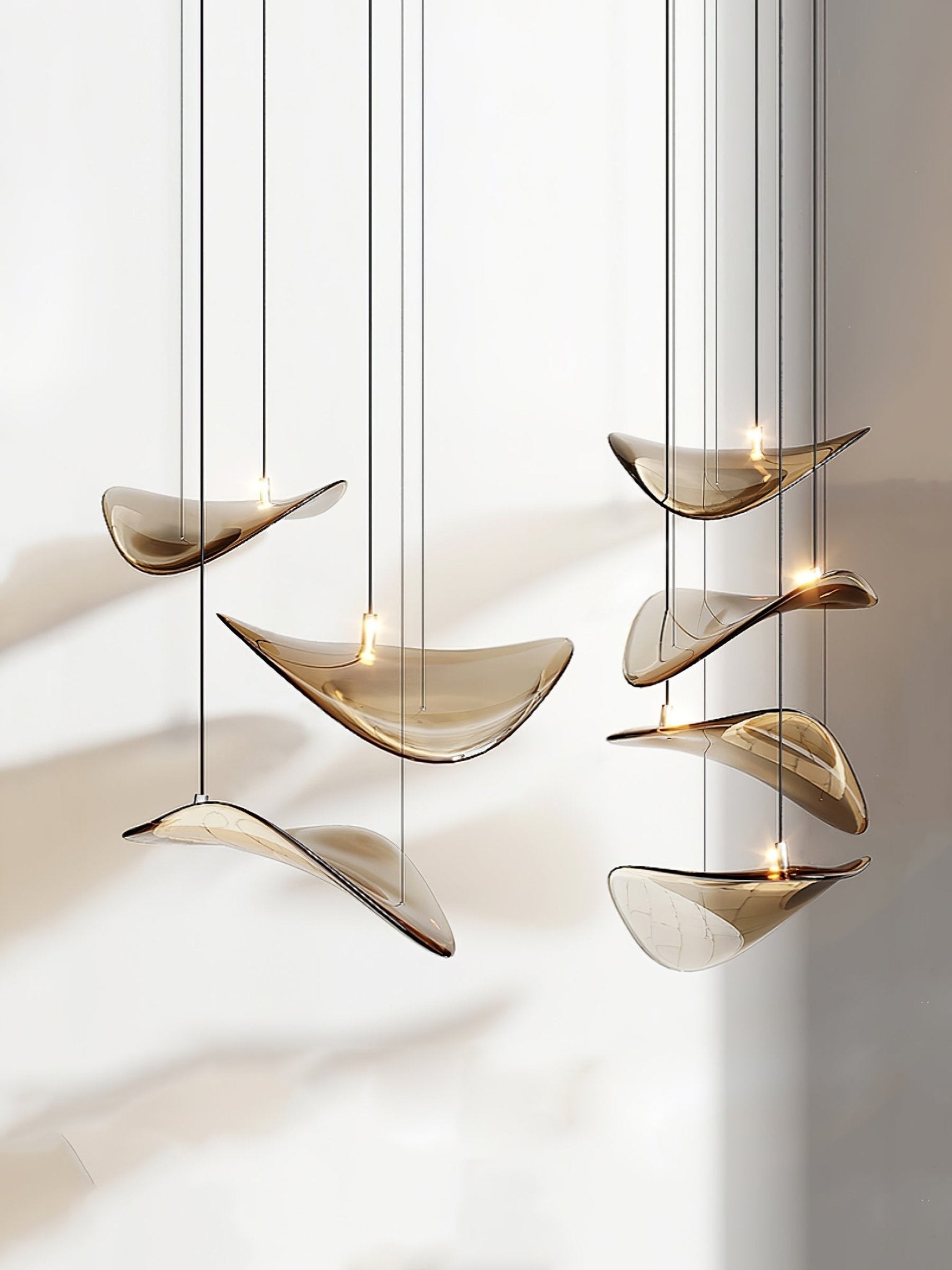 Orinthal Wave Floating Leaf Chandelier