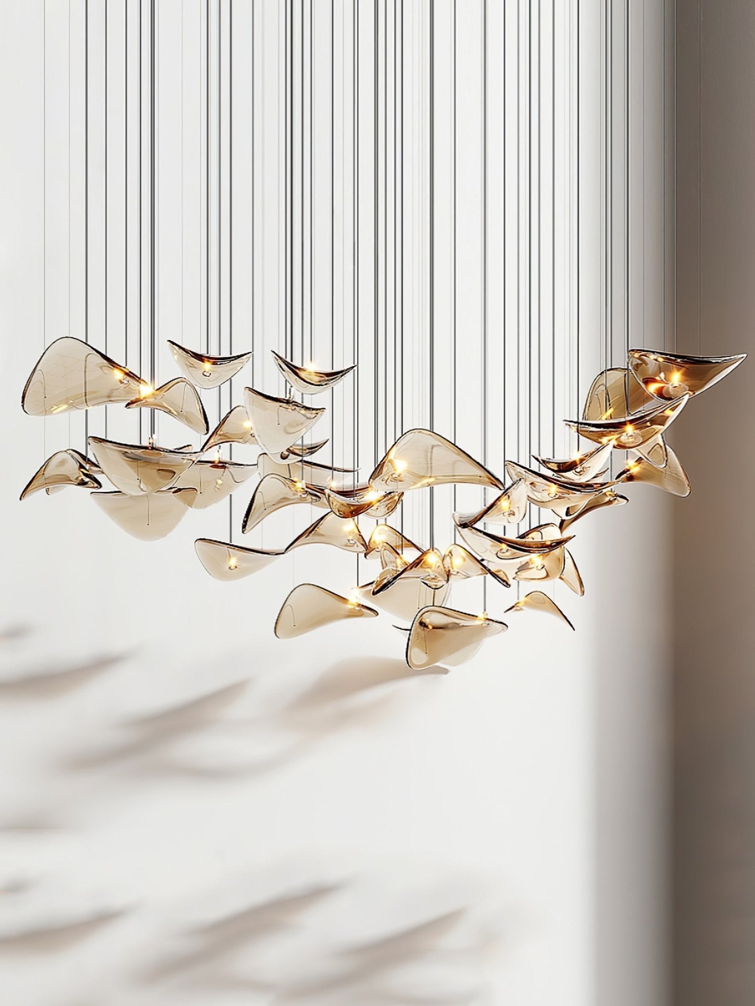 Orinthal Wave Floating Leaf Chandelier