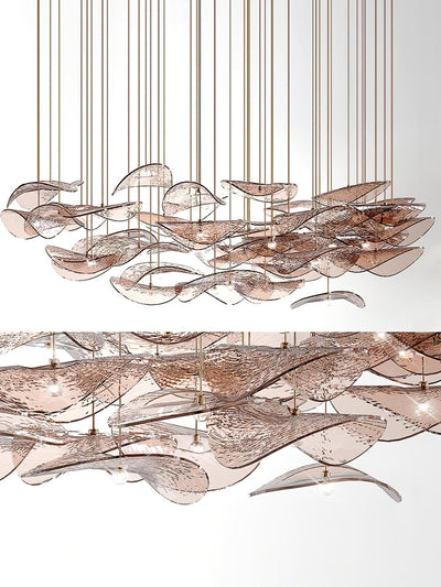 Orinthal Wave Floating Leaf Chandelier