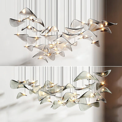 Orinthal Wave Floating Leaf Chandelier