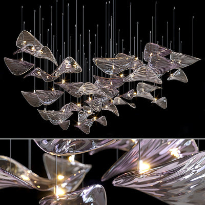 Orinthal Wave Floating Leaf Chandelier