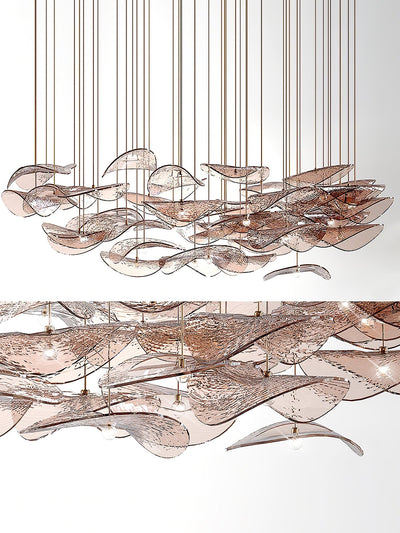 Orinthal Wave Floating Leaf Chandelier