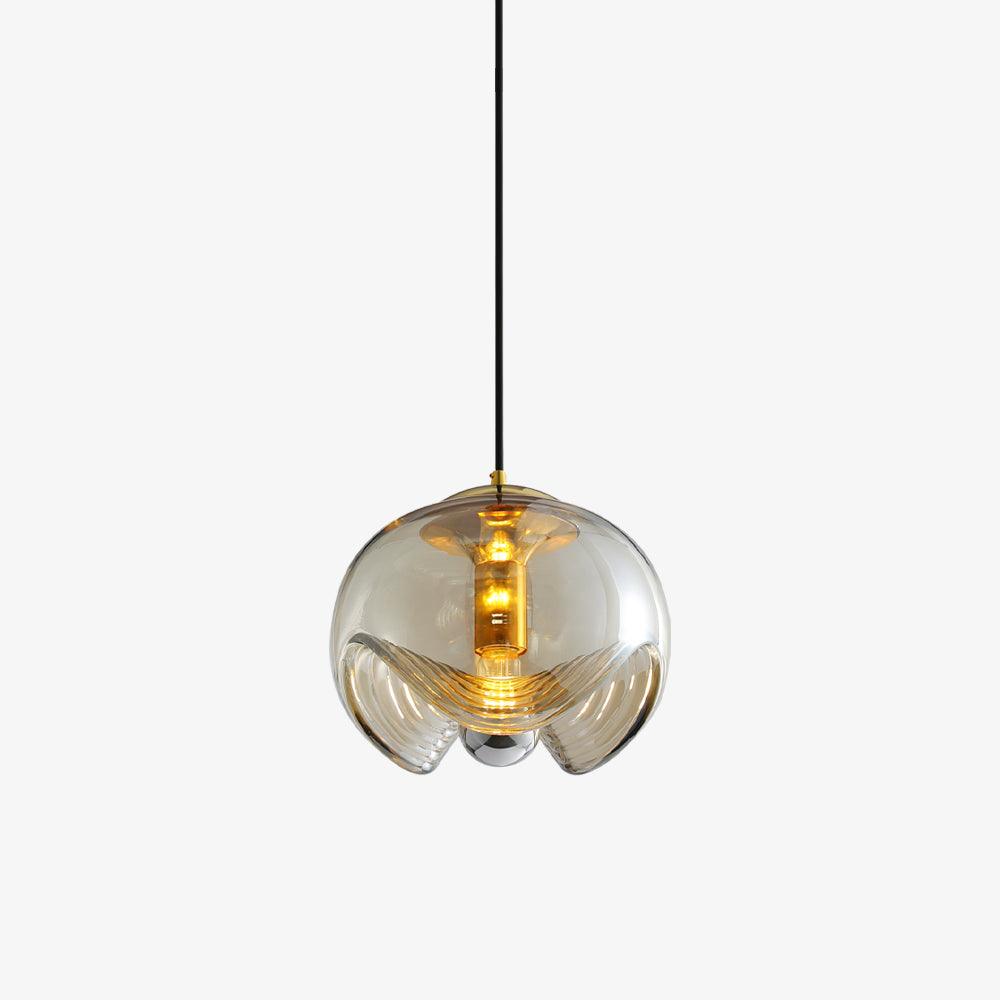 Willa Pendant Lamp Glass Wave Mid Century Vintage