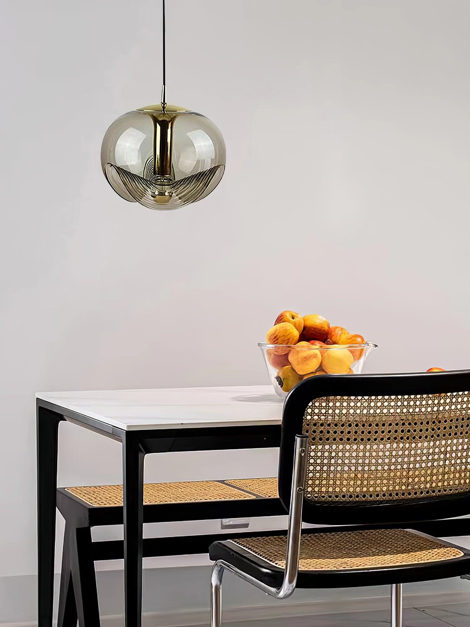 Willa Pendant Lamp Glass Wave Mid Century Vintage