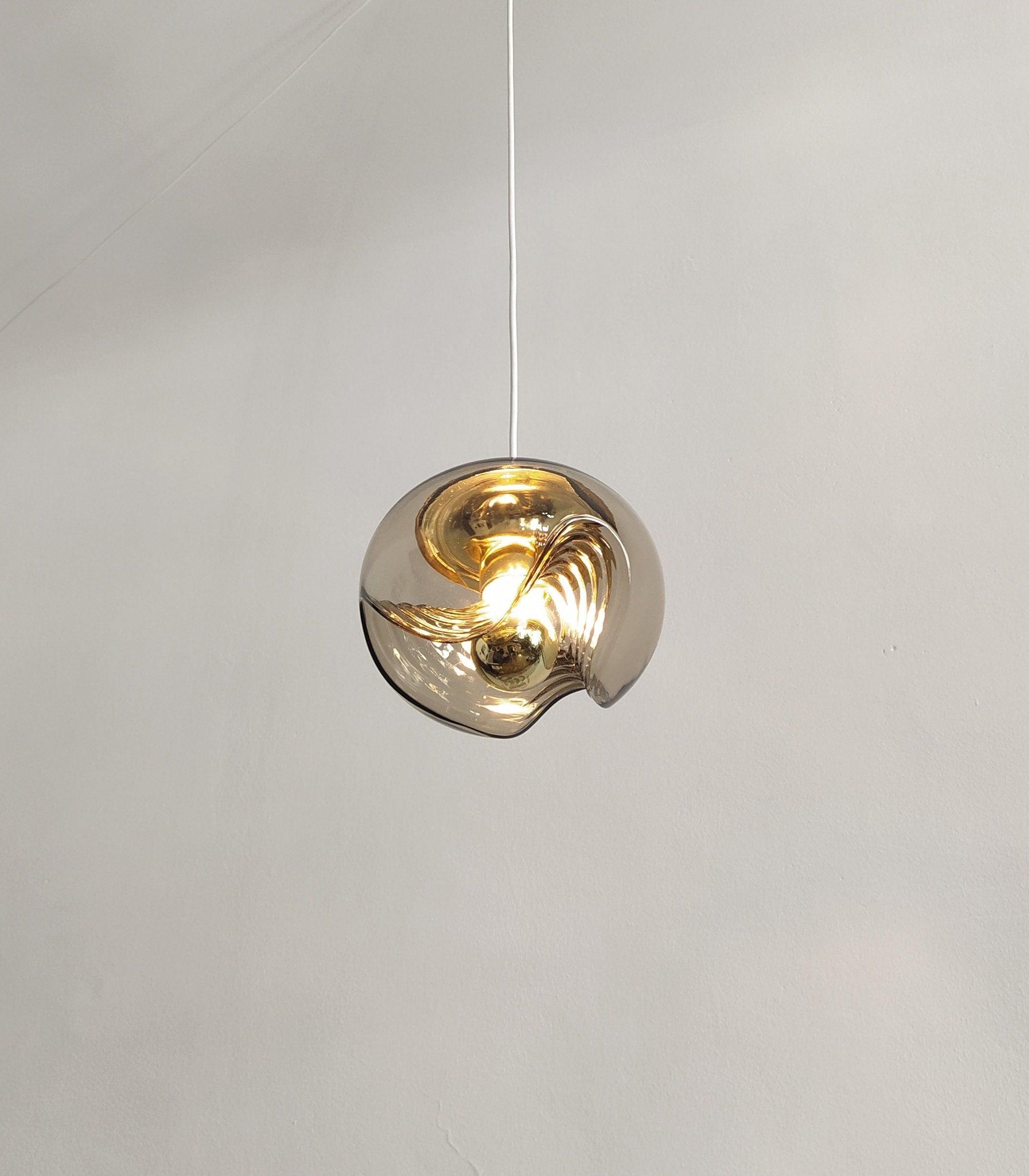 Willa Pendant Lamp Glass Wave Mid Century Vintage