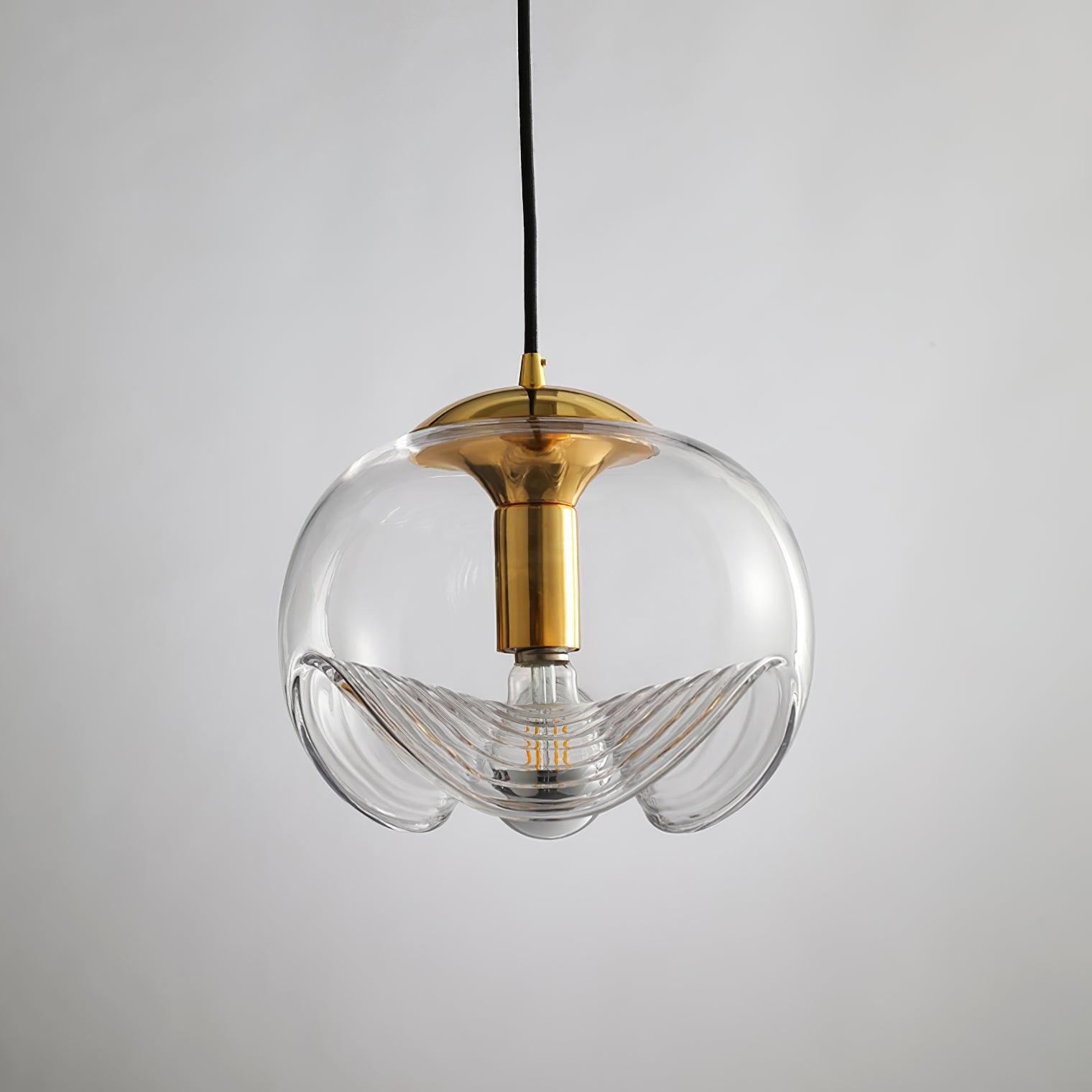 Willa Pendant Lamp Glass Wave Mid Century Vintage