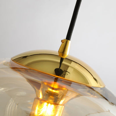 Willa Pendant Lamp Glass Wave Mid Century Vintage