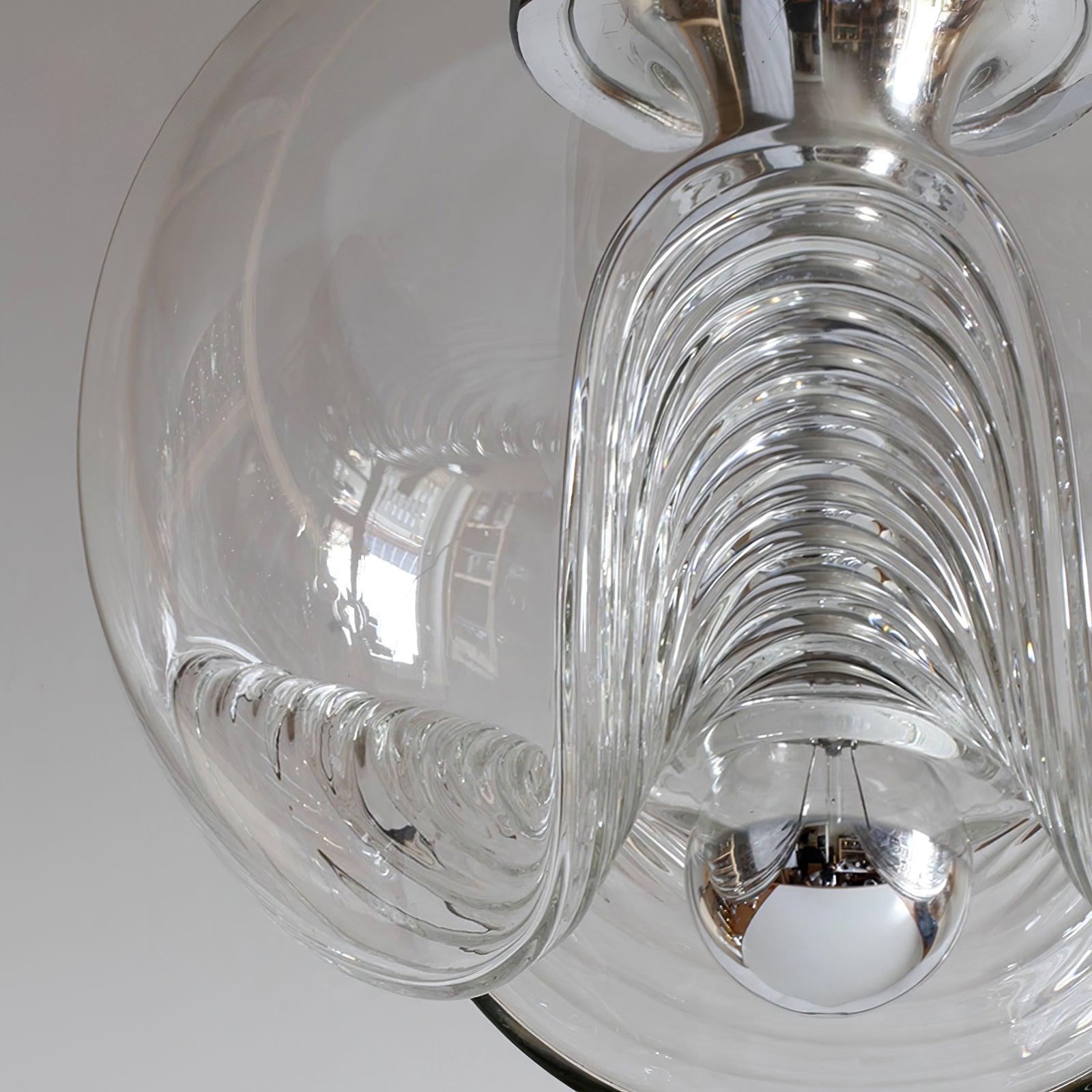Willa Pendant Lamp Glass Wave Mid Century Vintage
