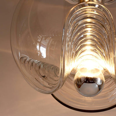 Willa Pendant Lamp Glass Wave Mid Century Vintage