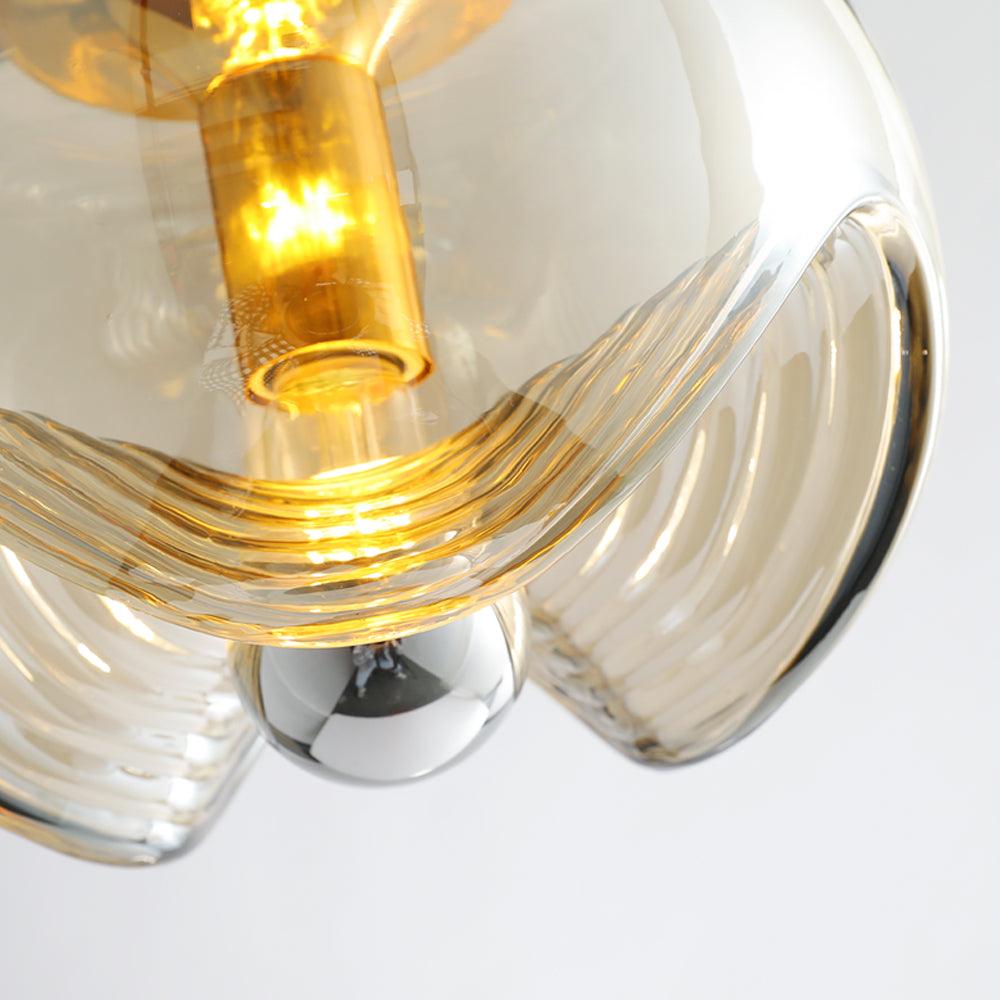Willa Pendant Lamp Glass Wave Mid Century Vintage